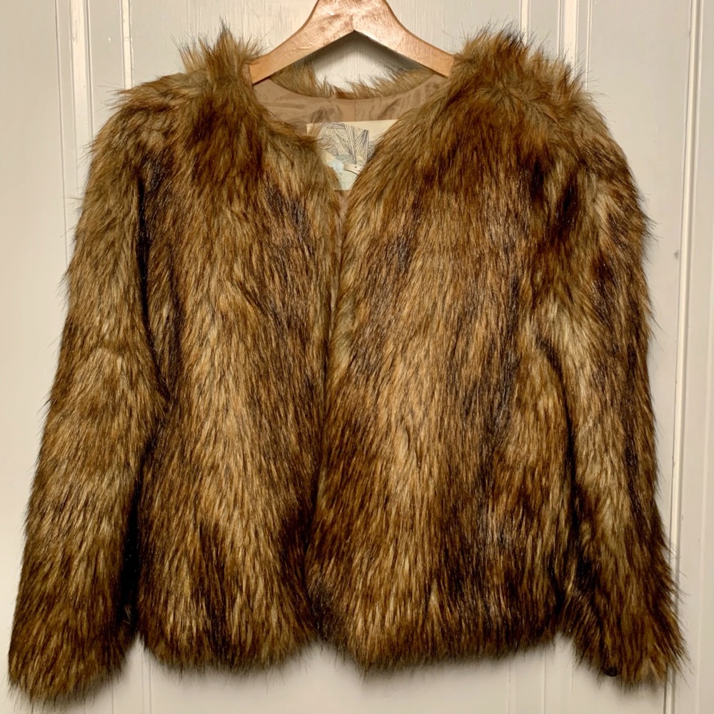 Brown Faux Fur Coat